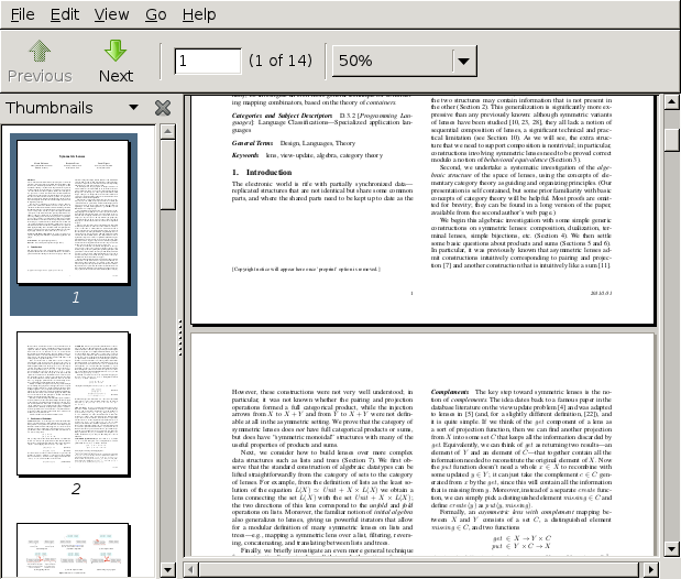 two-column paper before processing